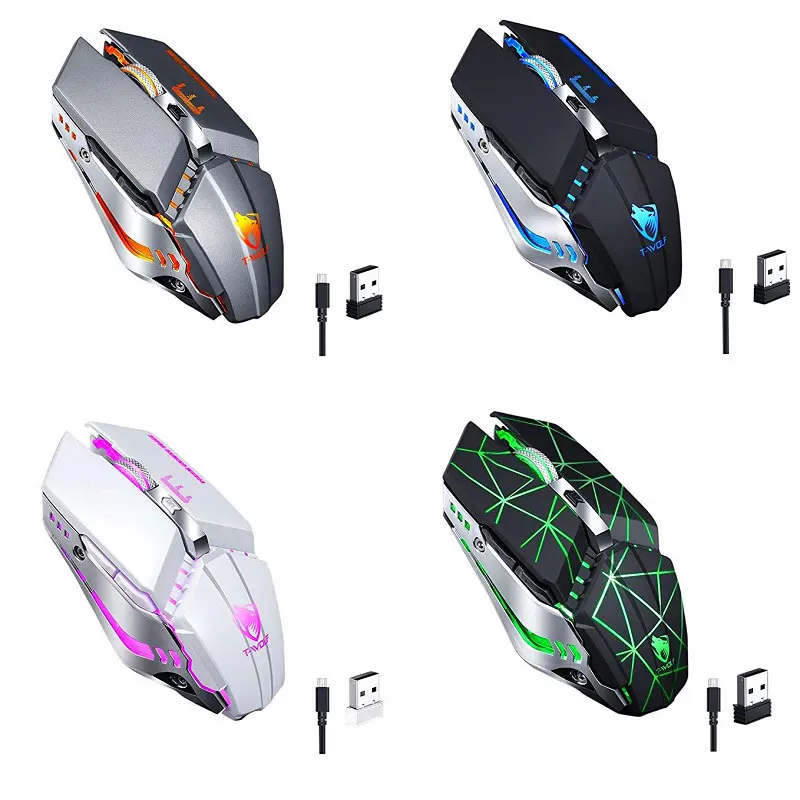 Беспроводная USB мышь с зарядкой для T wolf Q15 бесшумная светильник вая сенсорным