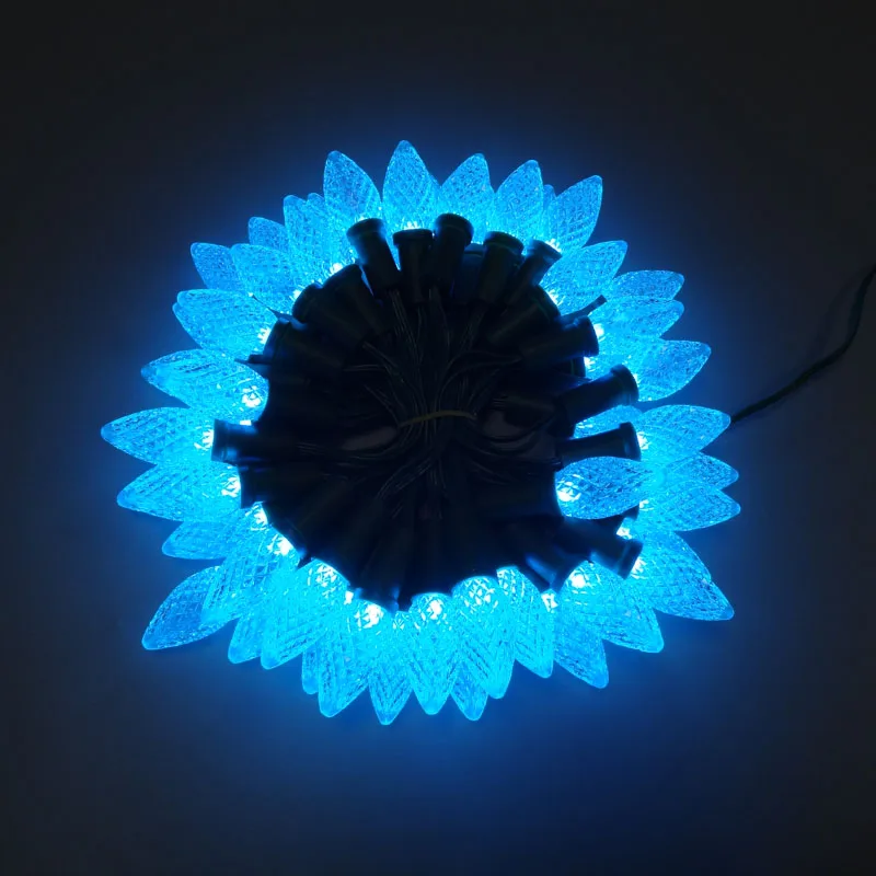 C9 DC12V WS2811 50 точек адресуемый RGB светодиодный светильник для рождественских