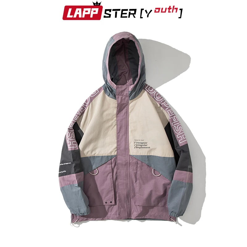 Куртка-бомбер LAPPSTER Мужская составного кроя стиль s Японская уличная одежда