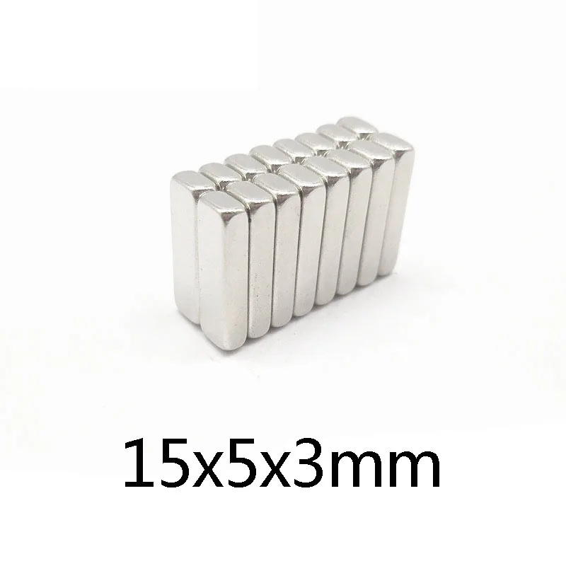 

100/200/300 шт., неодимовый магнит N35, 15x5x3 мм