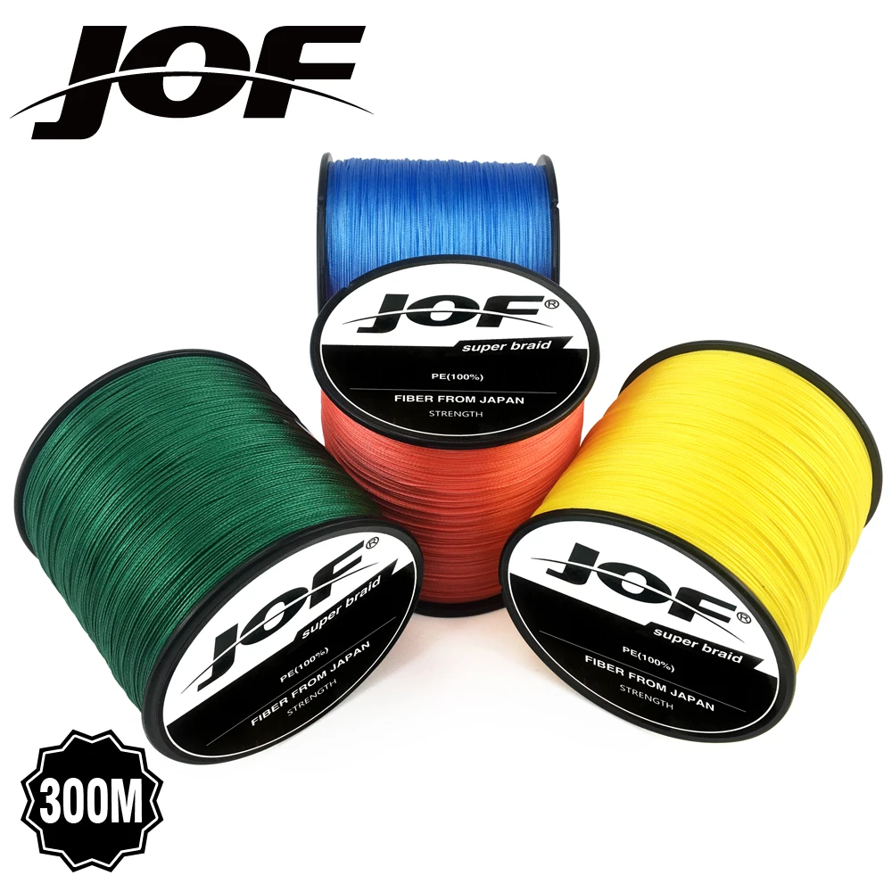 Новинка JOF 300 м многофиламентная рыболовная леска плетеная 22LB 78LB PE супер сильная 8x