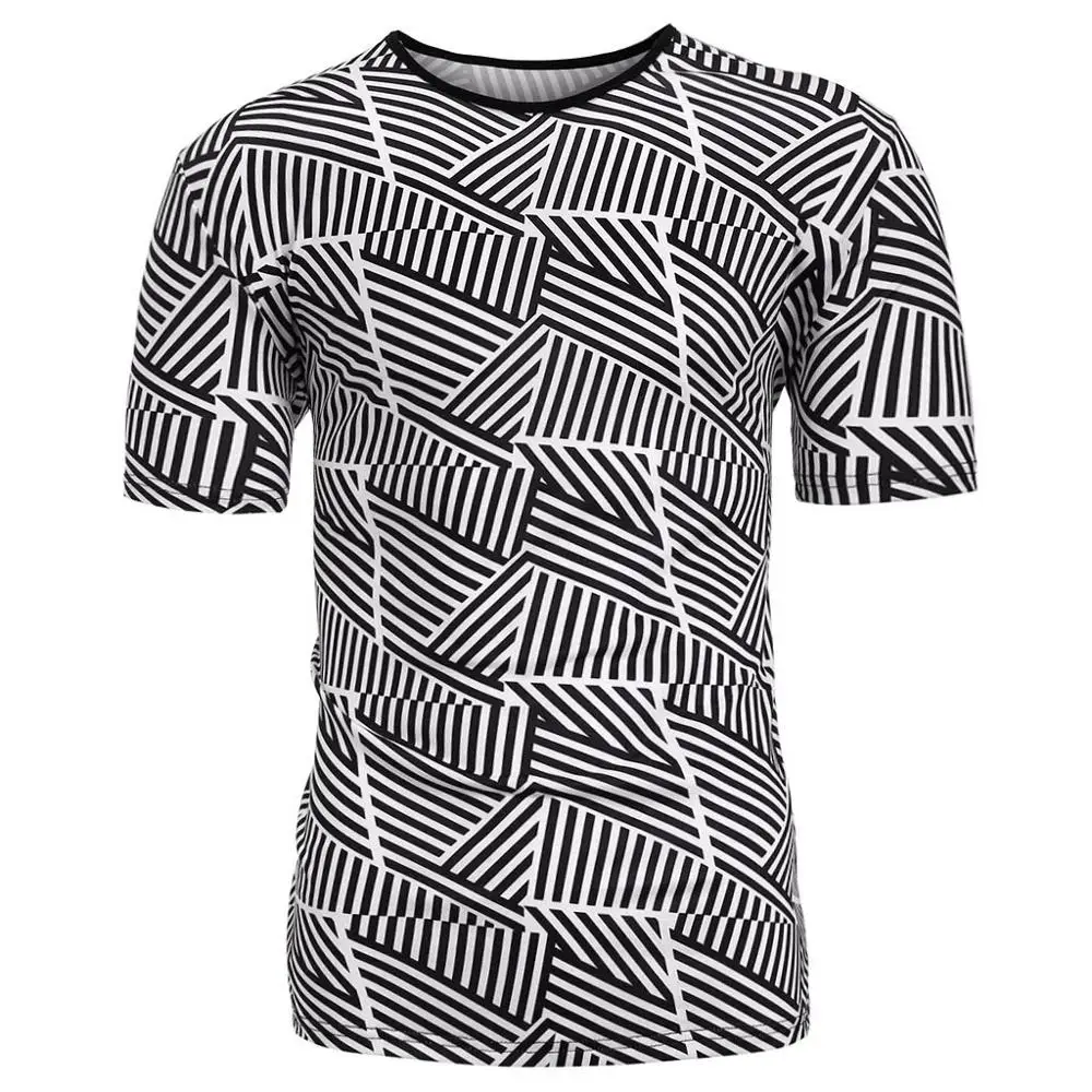 2019 летняя футболка с короткими рукавами Мужская 3D печать цифровая Цветочная