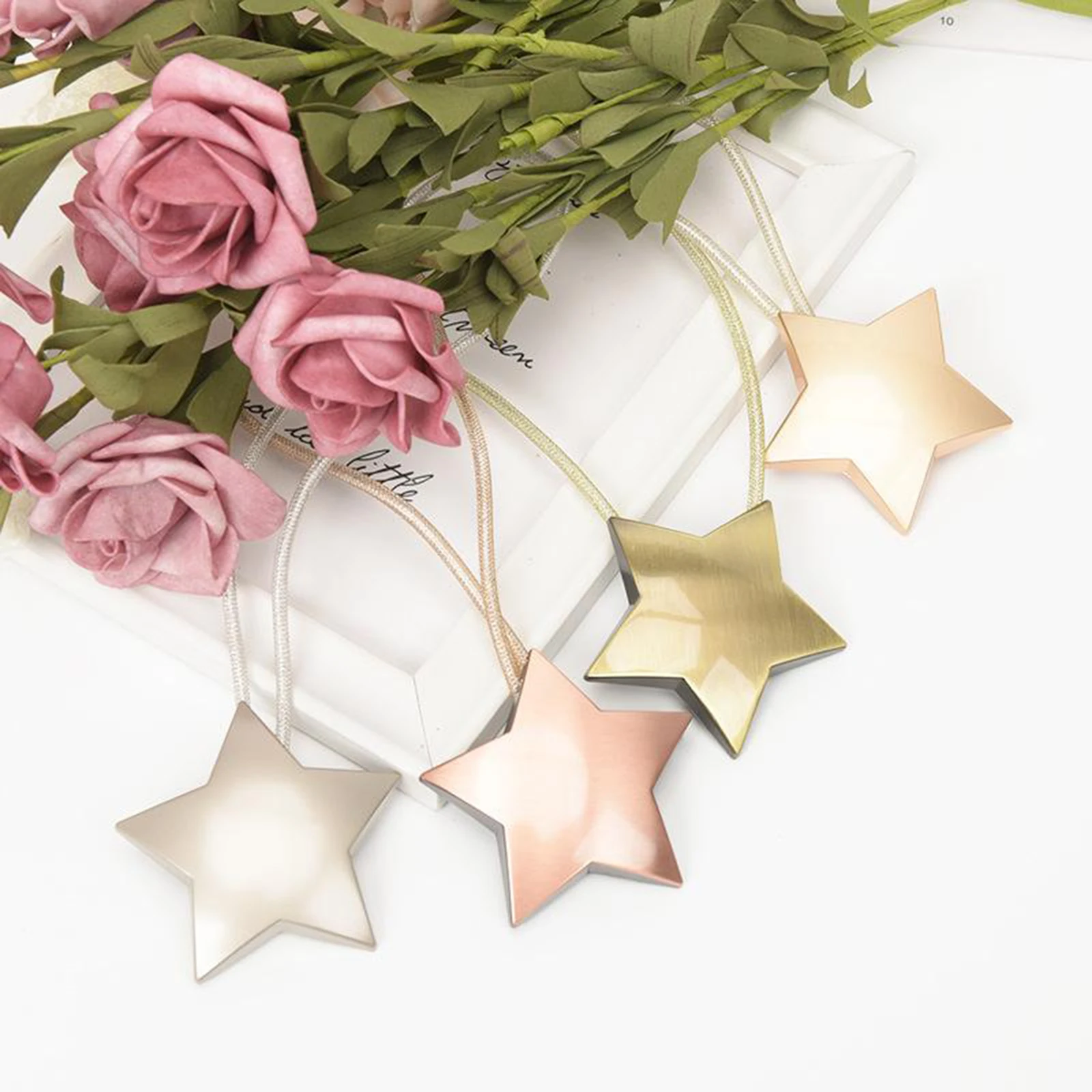 Metal Magnetic Curtain Tie Backs Clips Pentagram Buckle Holder | Дом и сад