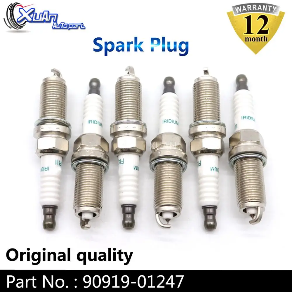 Сюань 6 шт./лот иридиевая Свеча зажигания 90919 01247 для Toyota 4runner RAV4 SEQUOIA Avalon Camry Highlander