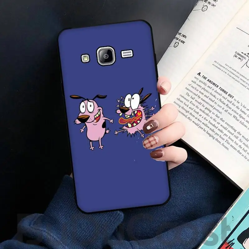 

Hrmes cartoon courage cowardly dog Painted Phone Case For Samsung Galaxy J7 J6 J8 J4 J4Plus J7 DUO J7NEO J2 J7 Prime