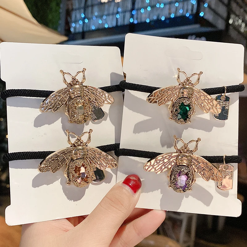 Женские эластичные резинки для волос в Корейском стиле винтажные из сплава с