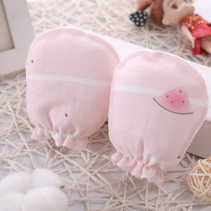 

100% Cotton Baby Anti Scratching Gloves Newborn Gloves Protection Face baby Mittens Glove Infant Accessories