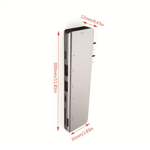 7 в 1 USB C концентратор USB-C к HDMI Micro SD/TF кардридер адаптер для MacBook samsung Galaxy S9/S8 huawei P20 Pro type C USB 3,0 концентратор