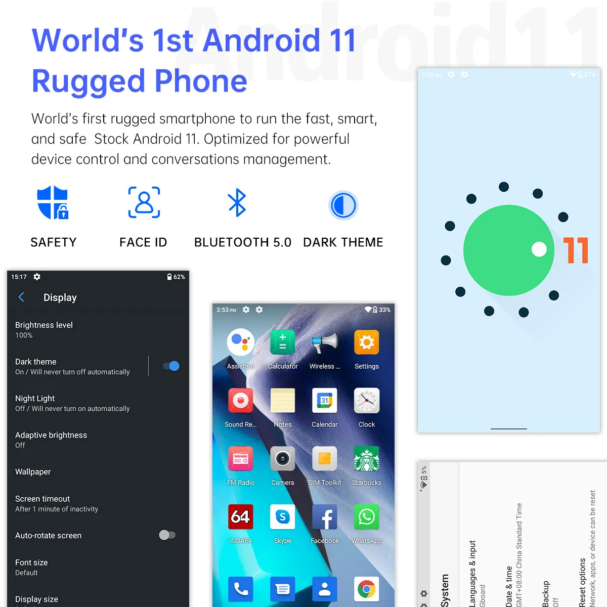 OUKITEL WP12 во первых Android 11 IP68 Водонепроницаемый прочный мобильный телефон 5 ''HD + 4