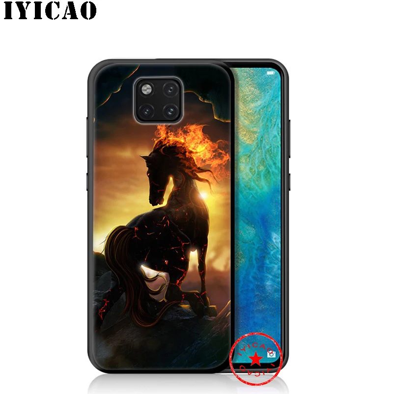 IYICAO Horse Cool Running мягкий чехол для huawei P30 P20 P10 P9 P8 2017 2016 2015 P Smart Z Plus 2019 mate 20 10 Lite Pro Mini |