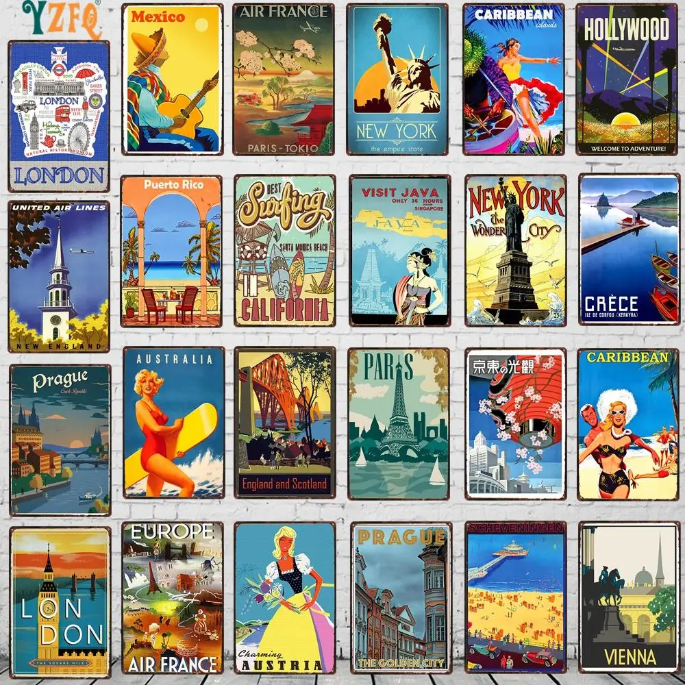 Городская металлическая пластина пивная бутылка настенный бар домашнее