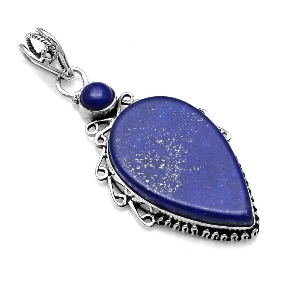 

Genuine Lapis Lazuri Pendant 925 Sterling Silver,47 mm,2SP0879