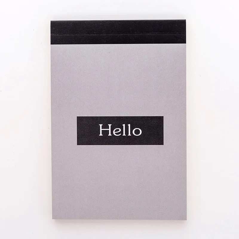 Простой Ежедневник с надписью Hello Study Notepad ученическое расписание блокнот