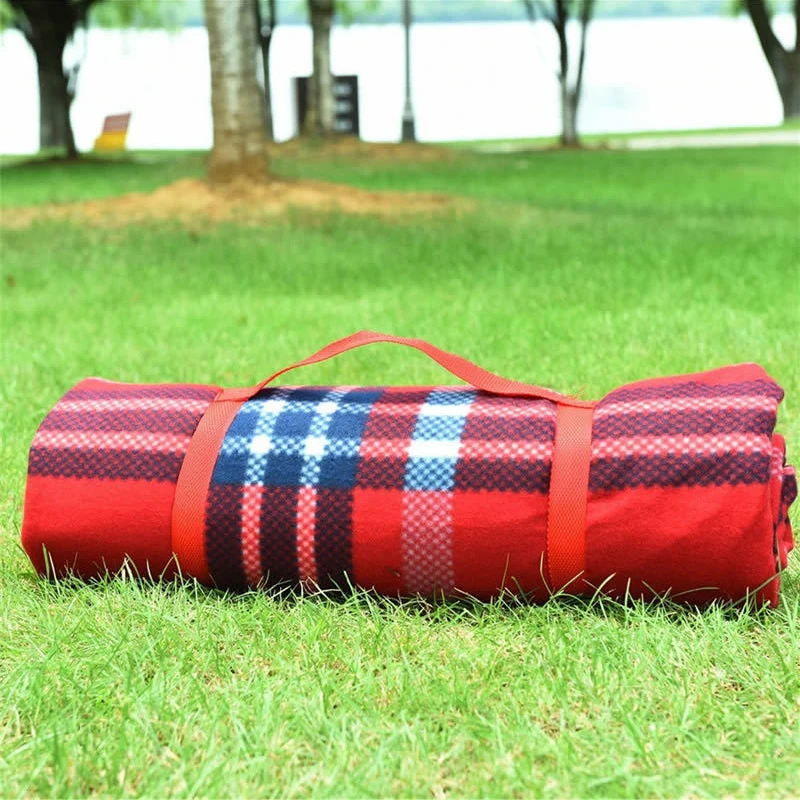 

Outdoor Camping Waterproof Double-sided Fleece Aluminum Film Picnic Mat In Stock