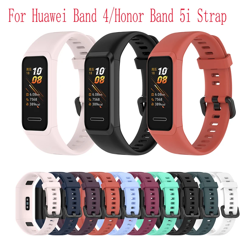 

Classic Silicone Watch Band Replacement Bracelet Strap For Huawei Band 4/Honor 5i Colorful Soft Sports Wristbands Accessories