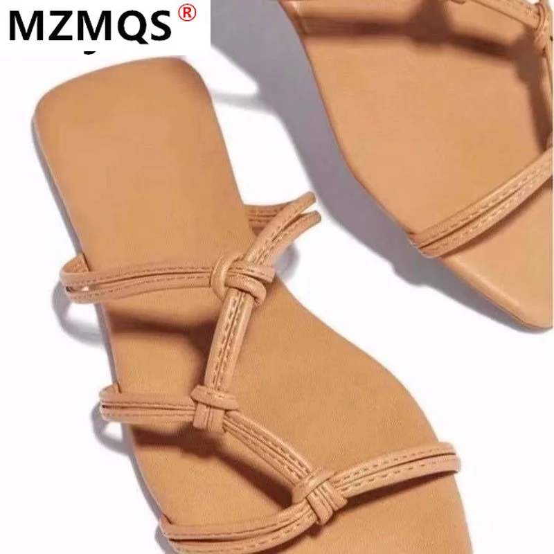 

Fashion Woman Slippers Hollow Out Women Flat Shoes Cross Casual Ladies Slides Flip Flops Summer Women Beach Sandals 2021 New
