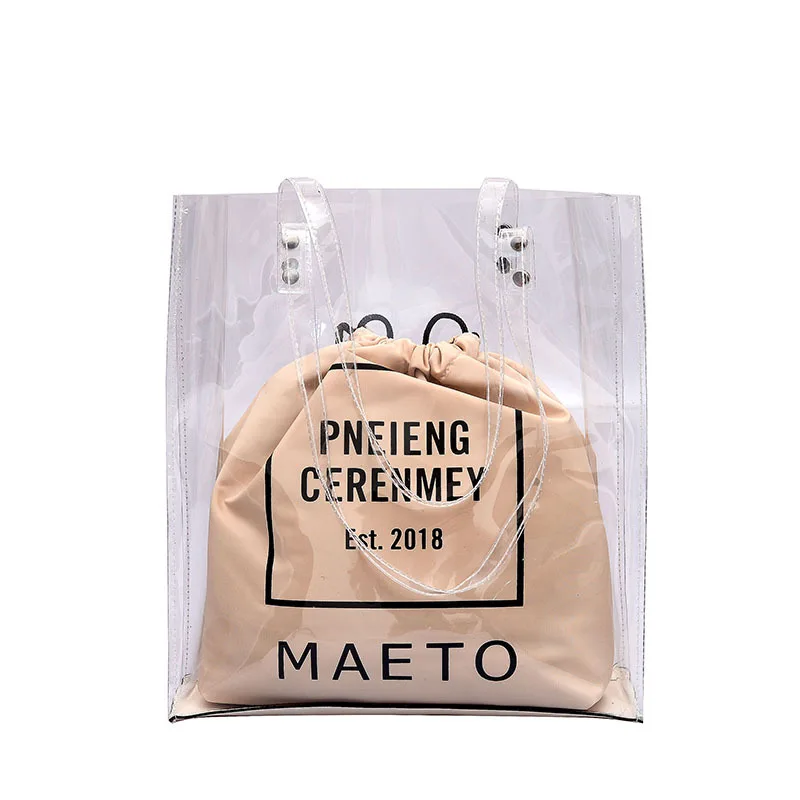 

2021 New Transparent Female Bag Portable Mother-and-child Bag Trend Simple Jelly One-shoulder Messenger Bag Purses and Handbags