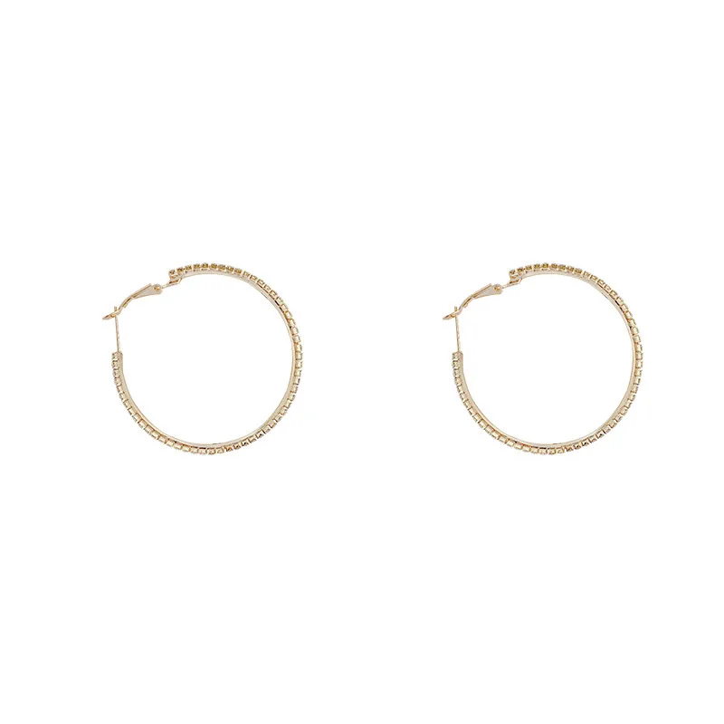 

Aivle Fashion Jewelry S925 Silver Needle Earrings For women Exaggerated Rock Style Big Circle Diamond Earrings