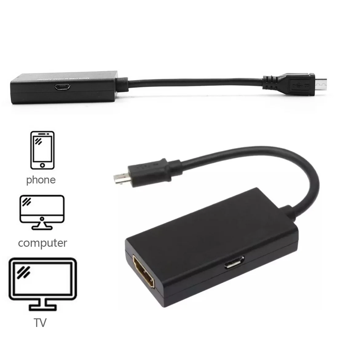 Спортивная видеокамера с разъемом Micro USB Для HDMI совместимого адаптера кабель Mirco к