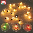 СВЕТОДИОДНАЯ Гирлянда в виде снеговика на рождественскую елку, 2 м, 20 светодиодов, Рождественское украшение для дома, 2021, рождественские украшения, Новогодняя гирлянда