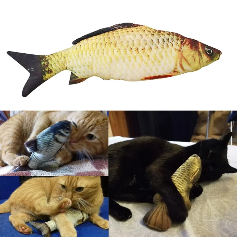 Промо акция! Интерактивная игрушка для кошек кошка Мятная игра рыба плюшевые