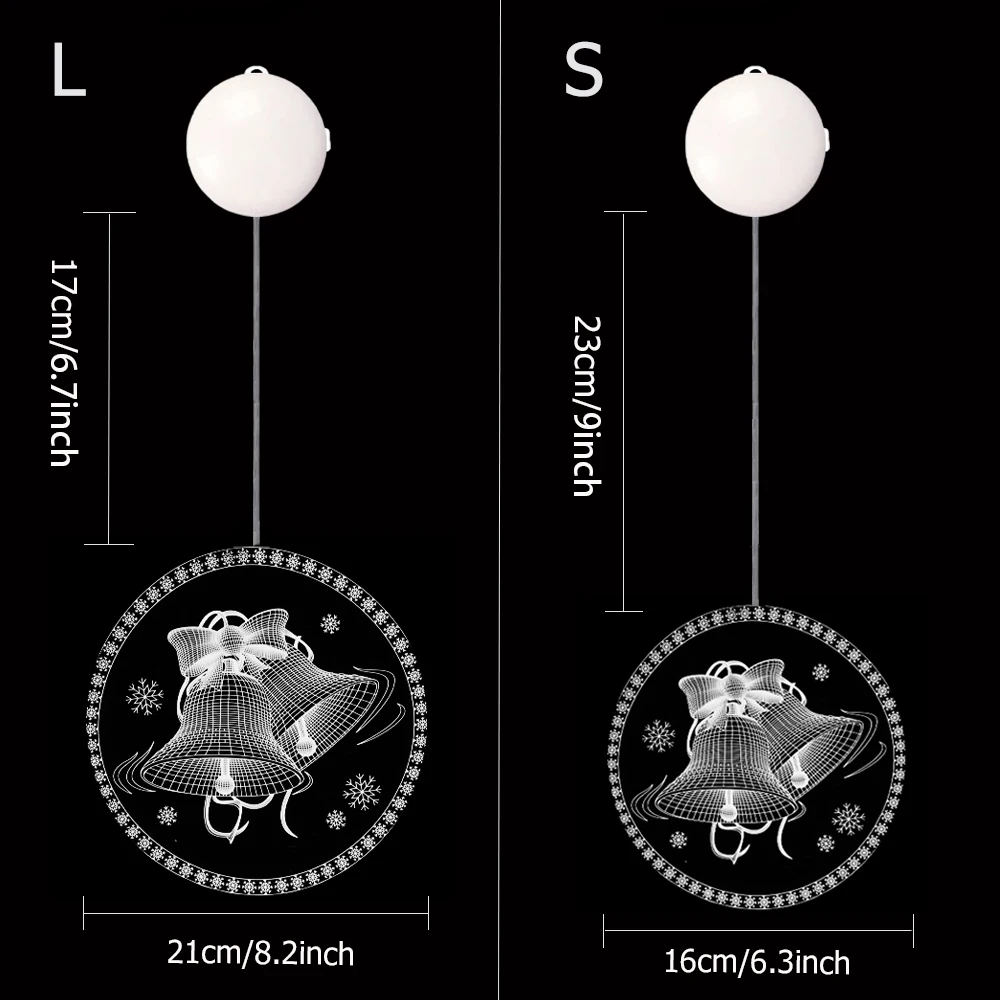 Светодиодный ночник подвесной Рождественский светильник s сказочный Круглый 3D