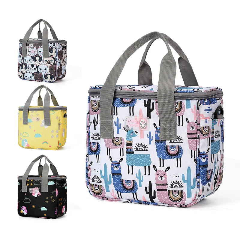 

Cartoon Lunch Bag Cooler Picnic Shoulder Handbag Large Capacity Waterproof Insulated Lunch Box For Women Men Kids School Work
