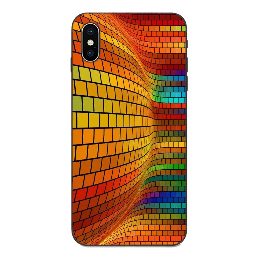 Мягкий чехол из ТПУ с изображением Капа крышка радужных блоков 3d графикой для Xiaomi