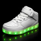 UncleJerry Размеры 25-37 ребенка светодиодные кроссовки с USB зарядкой, светящиеся кроссовки, для мальчиков и девочек, одежда для детей, модная светящаяся обувь для детей