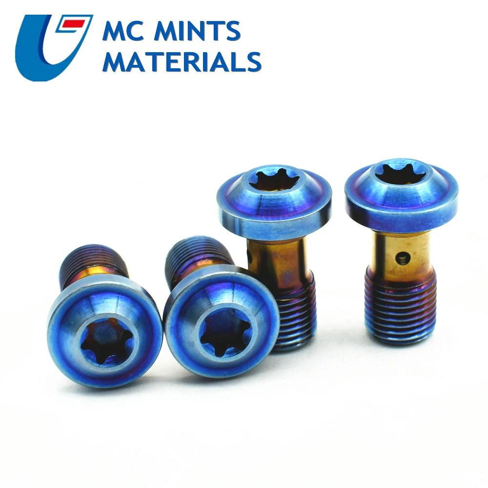 Titanium Bolt for Caliper Bolts Tube Motorcycle Modified M10 Pitch 1.0 1.25mm Purple Color Ti Bolts Ti Screw Ti Fasteners 2 pcs
