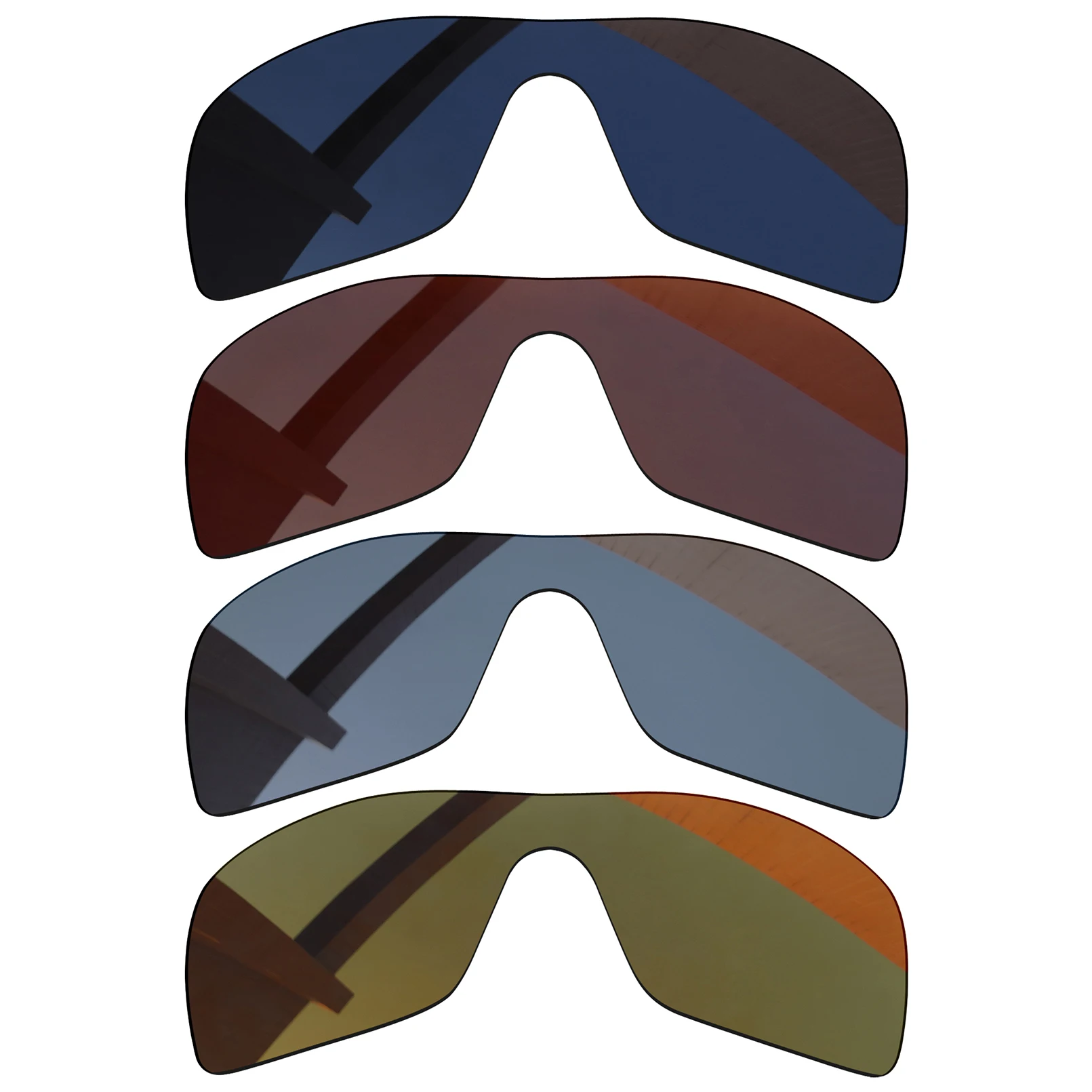 Bsymbo 4 Pieces Black & Brown & Sliver Grey & Bronzy Gold Polarized Replacement Lenses for-Oakley  Offshoot OO9190