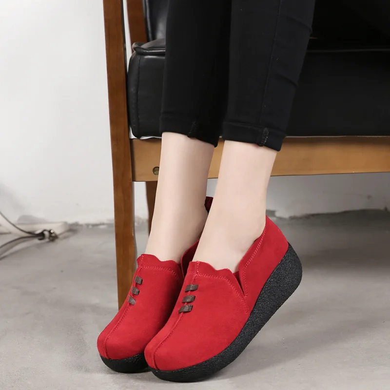 Woman Casual Shoes Flat Platform Spring Autumn Female Footwear Slip-on Loafers Thick Bottom Fashion Women Flats Dropshipping