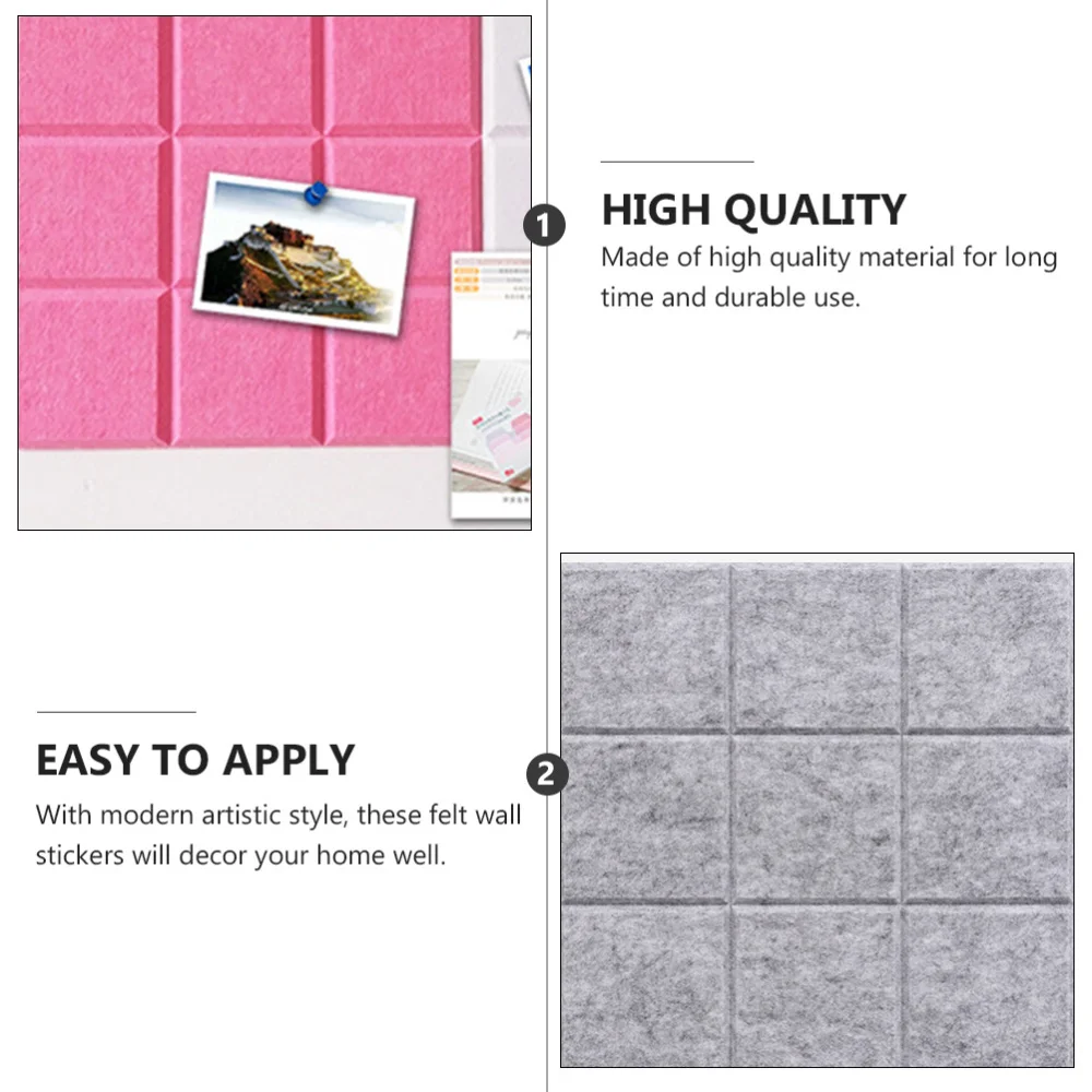 

3pcs Felt Message Board Photo Display Board Household Display Felt Board