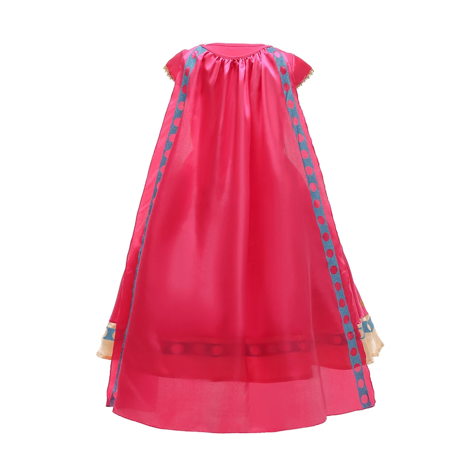 

2020 Brand New Aladdin Jasmine Costume Girl Princess Dress Kids Halloween Pink Jasmine Outfit with Cloak Christmas Party Cosplay