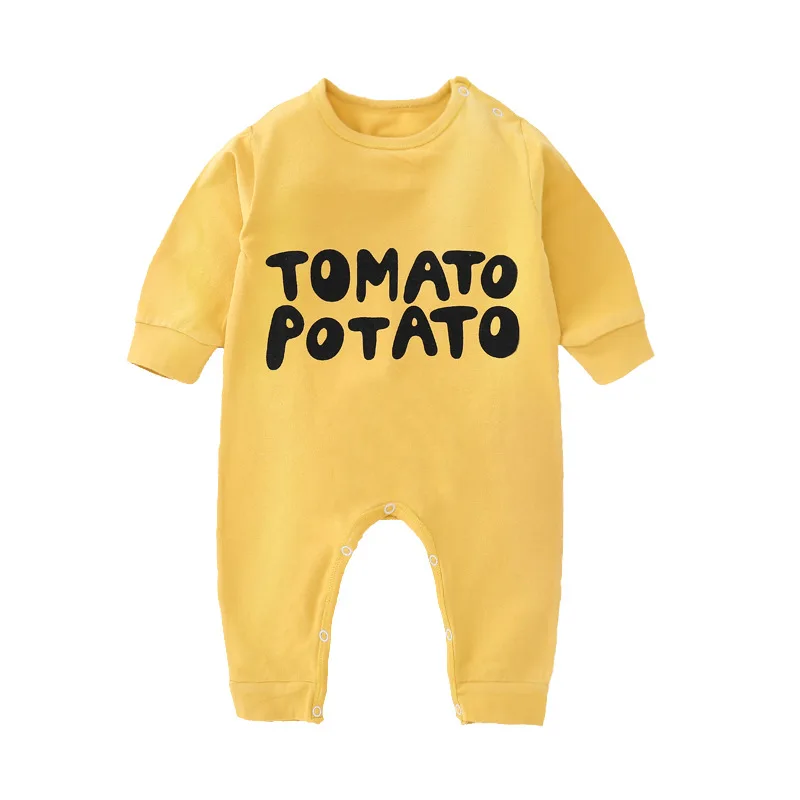 Детский хлопковый комбинезон с длинным рукавом на возраст 0-24 месяца | Детская