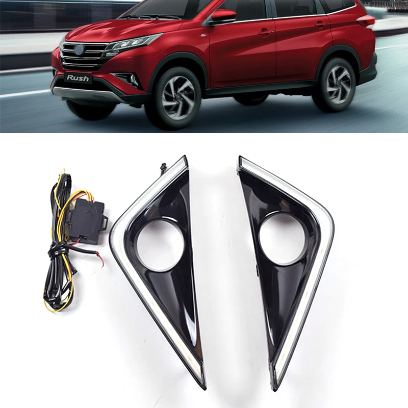 Echayaku DRL для Toyota Rush 2018 2019 светодиодные дневные ходовые огни с желтым поворотным