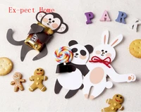300pcs candy cover monkey panda rabbit children birthday wedding chocolate decorate christmas gift use