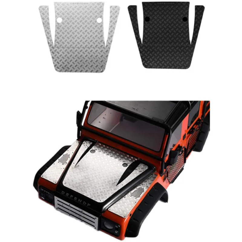 

for DJ 1/10 RC Car TRX4 Defender Cover Metal Anti-Skid Plate Engine Cover Stainless Steel Decorative Sheet rc carros