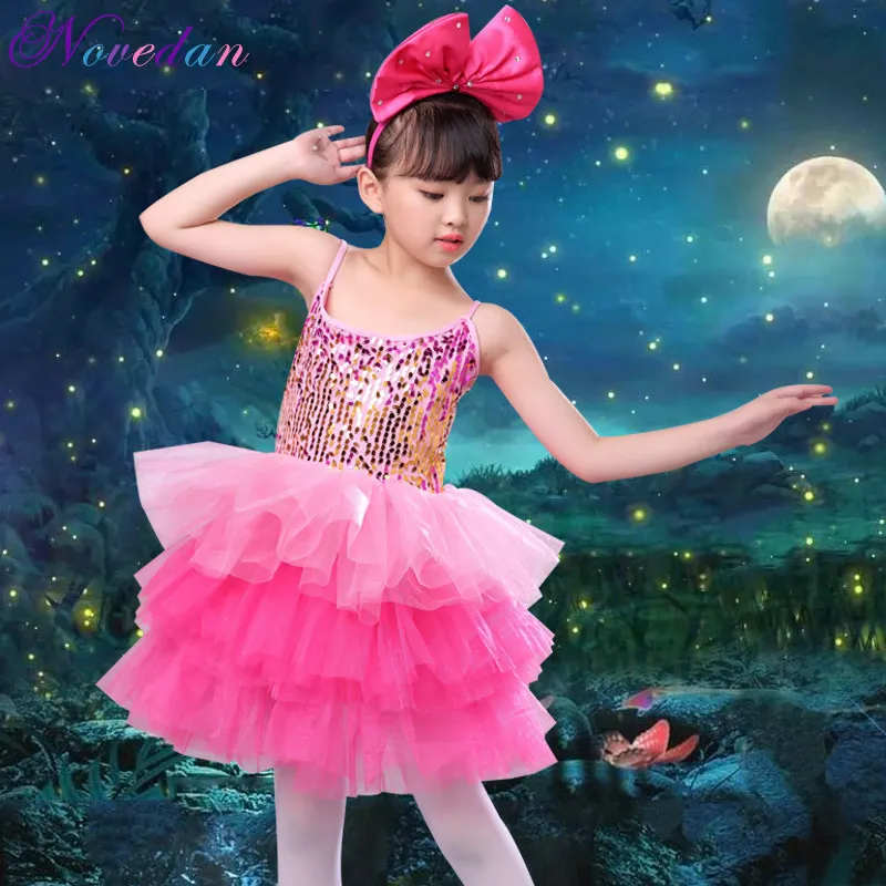 Детская Одежда для танцев платье-пачка балета детская одежда с блестками
