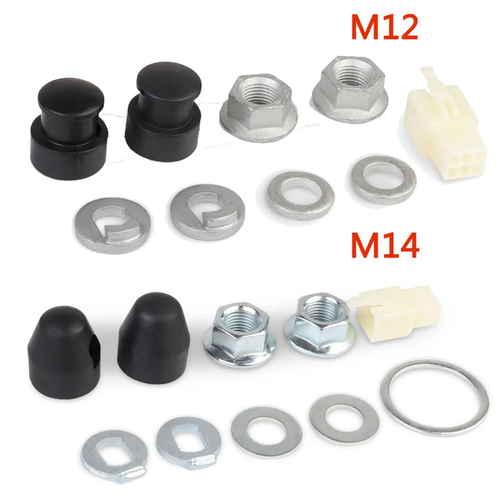 

E-bike Hub Motor Axle M12 M14 Lock screw lock Washer spacer nut Cover For 500W-5000W Motors With 12 14mm Shaft Replace Parts