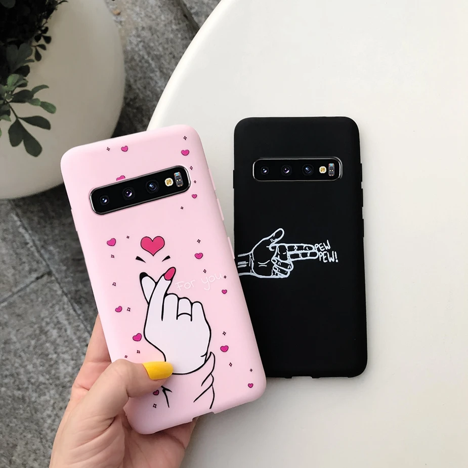 Мягкий чехол из ТПУ для Samsung Galaxy S10 милый тонкий матовый Plus S10E S 10 E чехол-бампер |