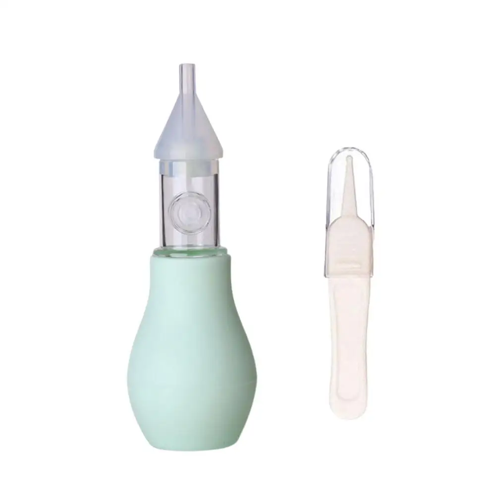 

Baby Nasal Aspirator Pink Blue Snot Sucker For Baby With Nose Cleaning Tweezers No-BPA Silicone Infant Bulb Nose Vacuum W/Cleani