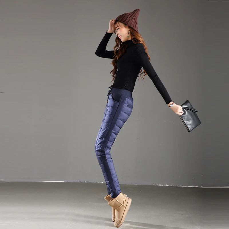 Women's High Waist Pants Winter Pants Women 2020 New  Pants Trousers Women's Slim-Fit Padded Warm Fashion