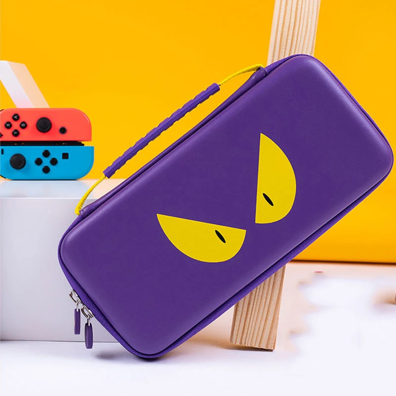 For Nintendo Switch OLED Lite Mini Storage Bag Purple Travel Case Hard Shell Cover Waterproof Box Game NS Switch Accessories
