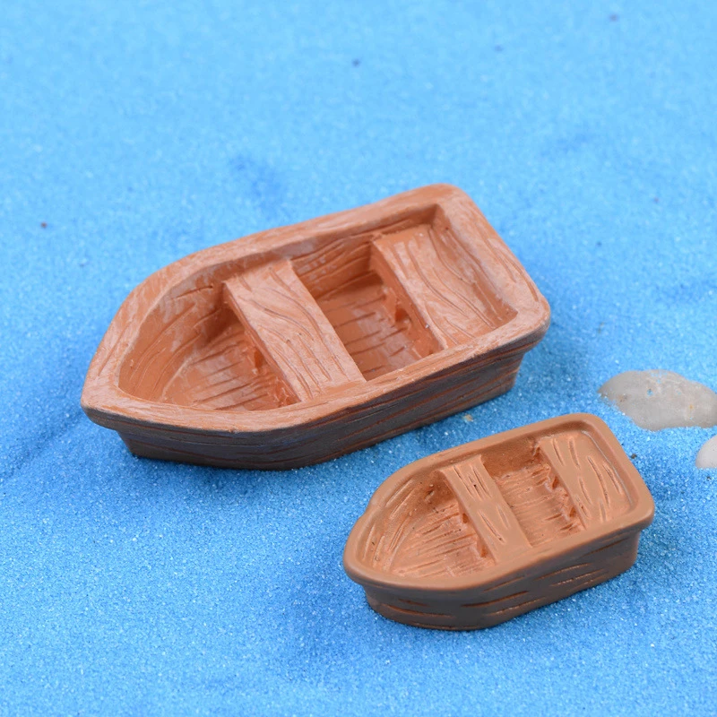 

10PCS Mixed Artificial Boat Mini Craft Miniature Fairy Garden Home Decoration Houses Micro Landscaping Decor DIY Accessories