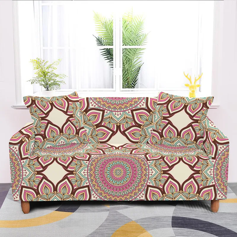 

Bohemian Slipcover Stretch Sofa Cover Furniture Protector Loveseat Couch Covers 1/2/3/4-seater Armchair Covering for Living Room