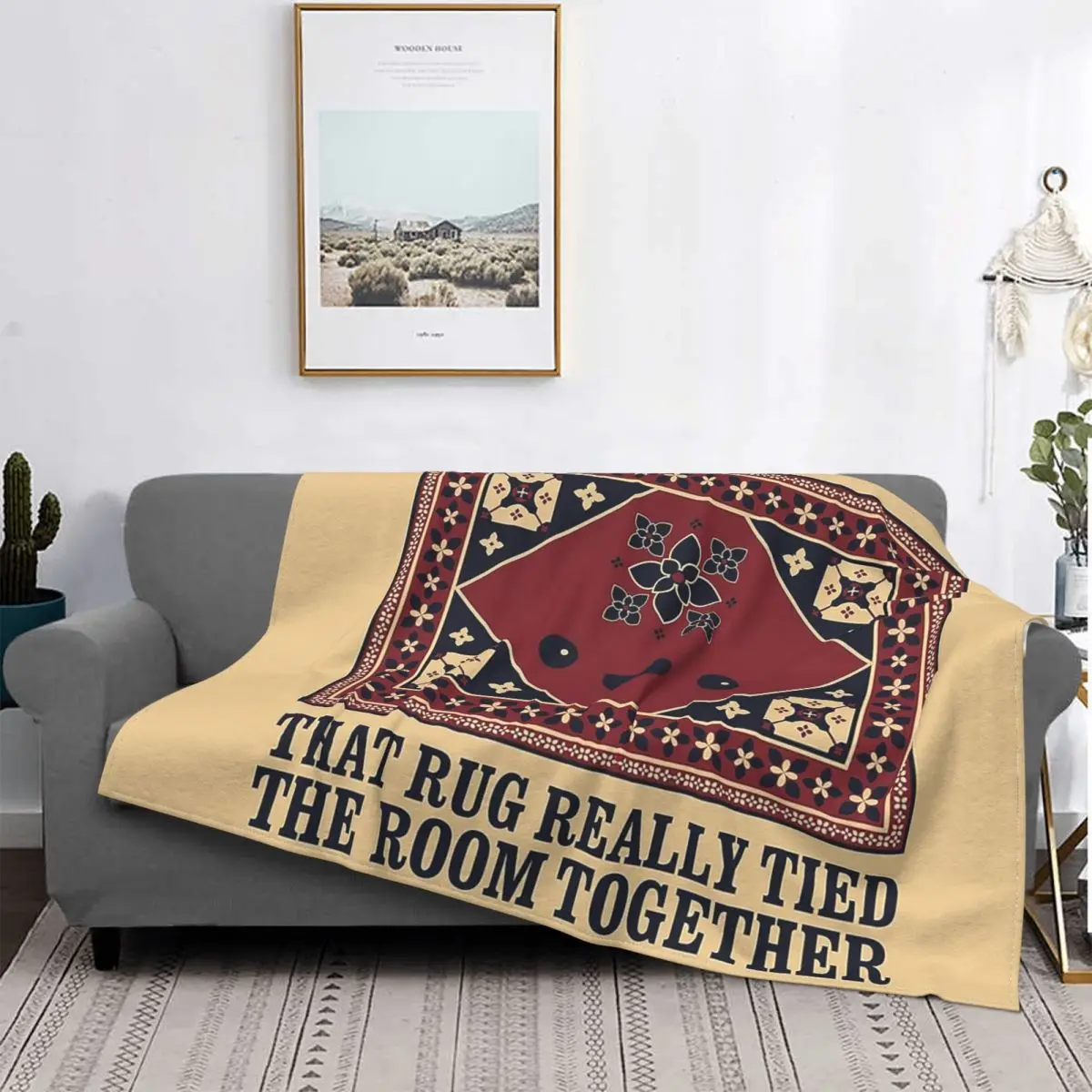 

Film Movie The Big Lebowski That Rug Really Tied The Room Together Blanket For Home Decor Graphic Micro Fibre Blankets