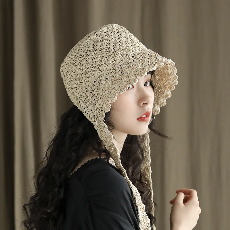 

WOMEN Summer Hats Sun Beach Panama Straw hat Wide Wave Brim Folded Outdoor CAPS Leisure Holiday Raffia Cap visors hat