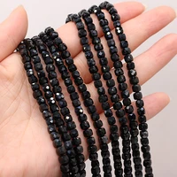 new product natural black spinel irregular square semi precious stone bead boutique making diy fashion charm necklace gift
