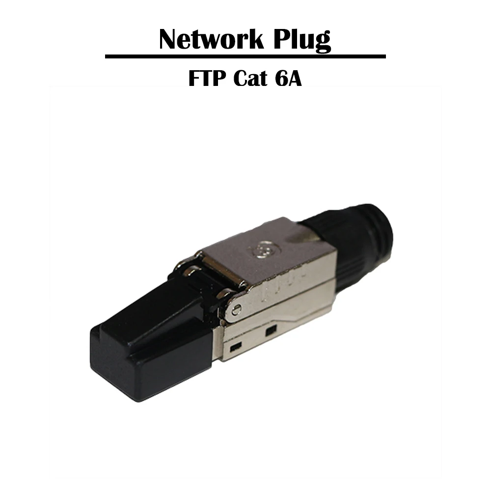 Сетевой штекер 50 шт./лот Cat 6A/Cat 8 Ethernet RJ45 Защитная полевая штепсельная вилка FTP
